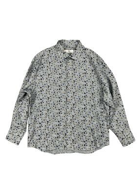 Knot Standard Linen Tropical LS Shirt Gray — Size 2XL